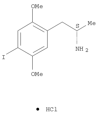 Benzeneethanamine, 4-iodo-2,5-dimethoxy-α-methyl-, hydrochloride (1:1), (αS)-(99665-05-1)